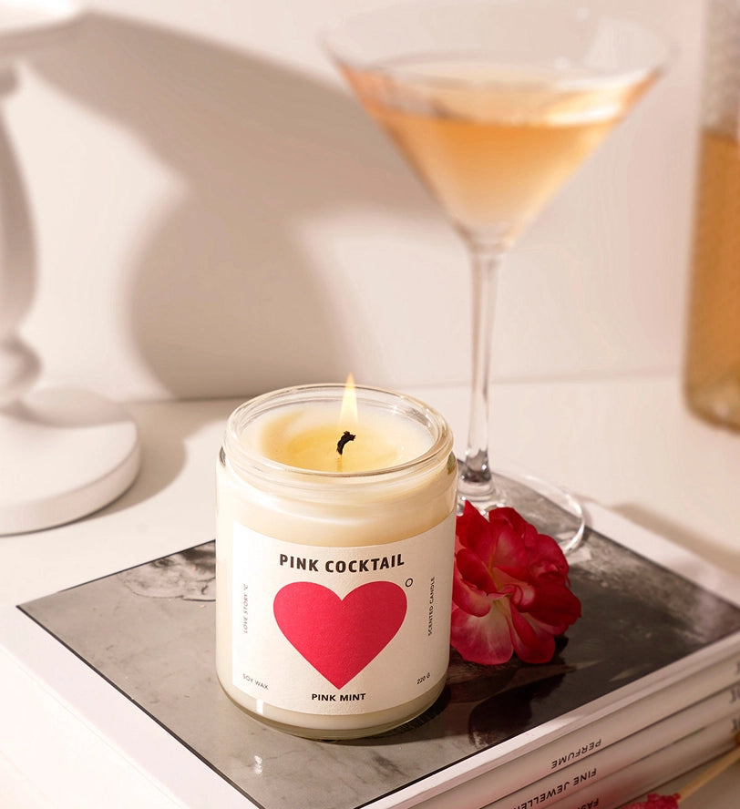 Pink Cocktail Soy Candle - P I N K M I N T