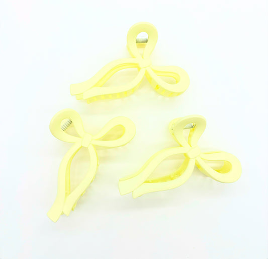 H a i r C l i p | Bow - Lemon
