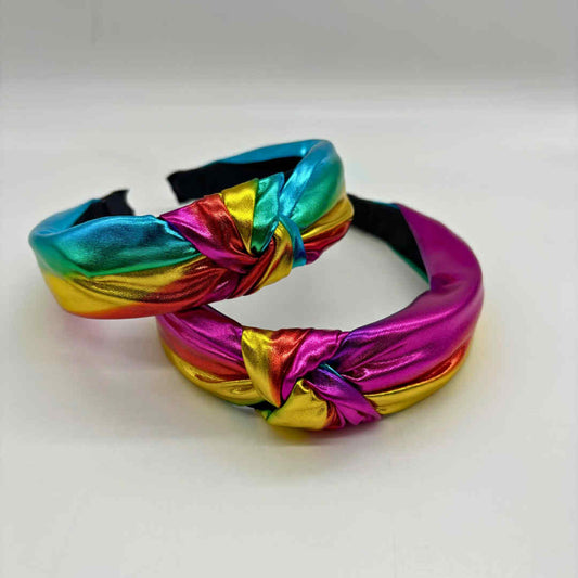 S A M P L E | Metallic RAINBOW Knotted Head Band