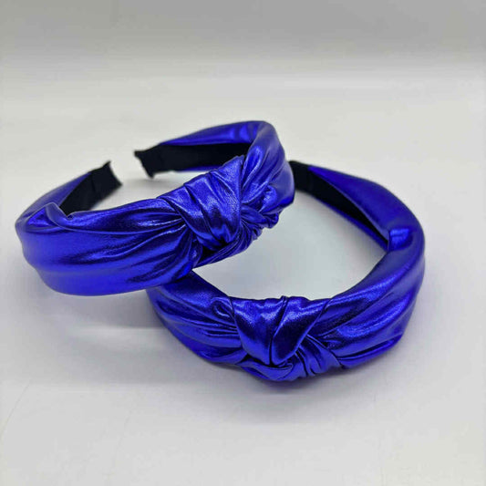 S A M P L E | Metallic BLUE Knotted Head Band
