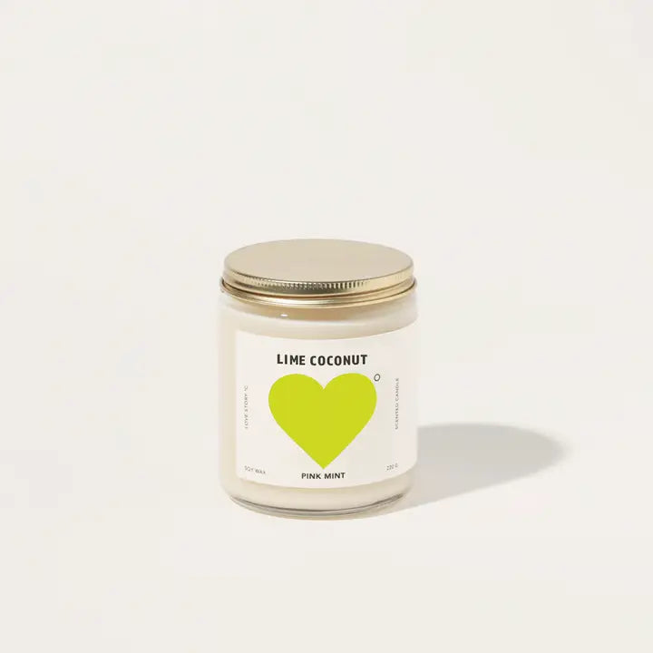 Lime Coconut Soy Candle - P I N K M I N T