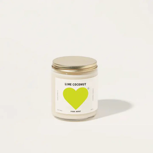 Lime Coconut Soy Candle - P I N K M I N T