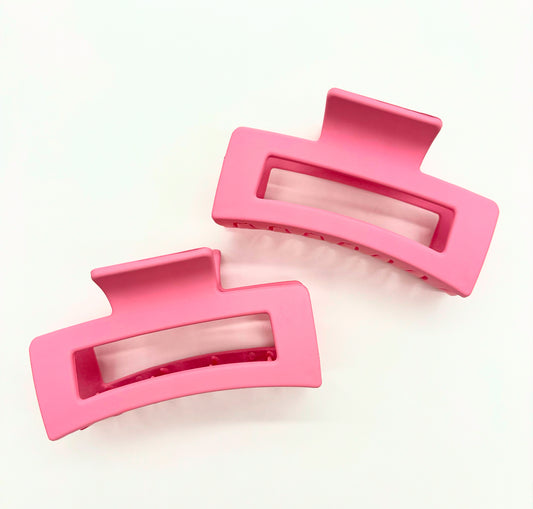 H a i r C l i p | Rectangle Pink
