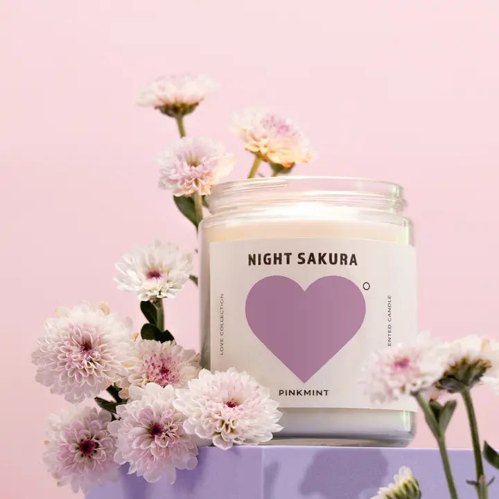 Night Sakura Soy Candle - P I N K M I N T