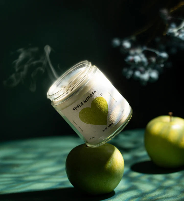 Apple Mimosa Soy Candle - P I N K M I N T