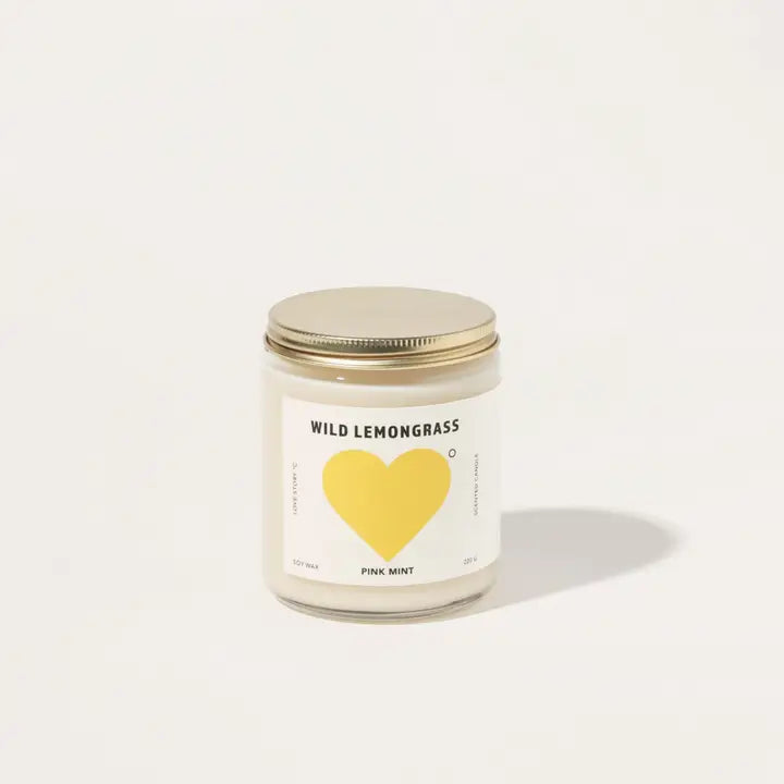 Wild Lemongrass Soy Candle - P I N K M I N T
