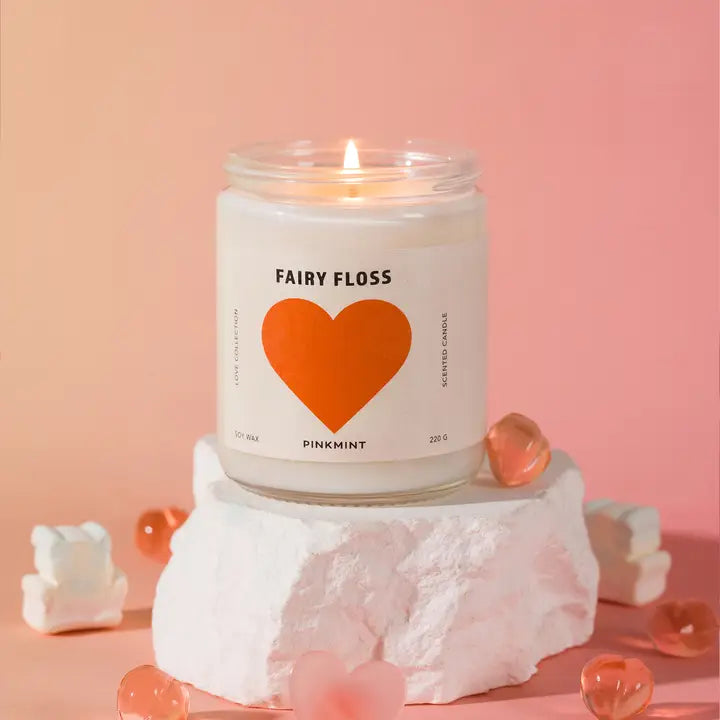 Fairy Floss Soy Candle - P I N K M I N T