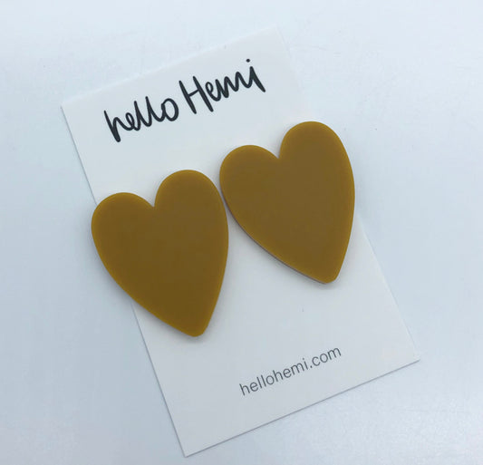 S A L E | T r u e  L O V E  H e a r t s | Matte Mustard