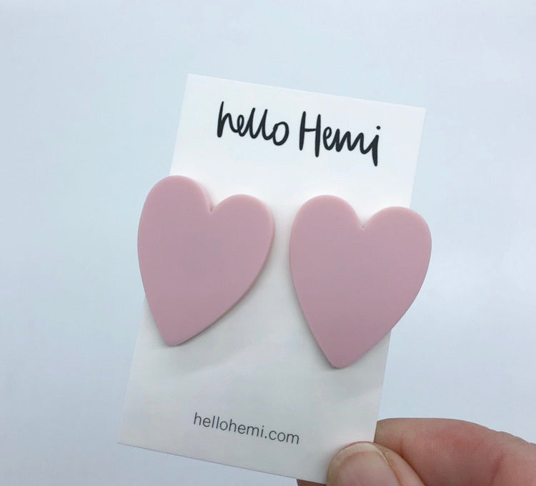 S A L E | T r u e  L O V E  H e a r t s | Matte Pastel Pink