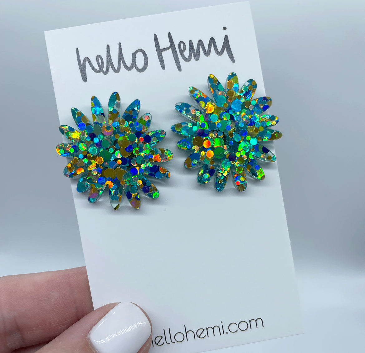 F i r e w o r k s | Freckle G l i t z Blue, Green + Yellow