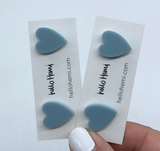 H e a r t s | Matte Shell Blue