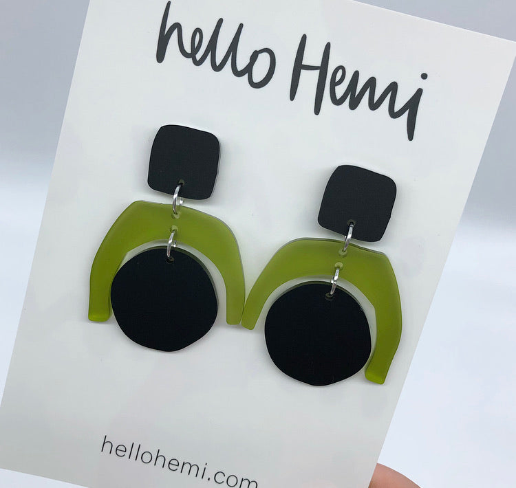 S A L E | F r a n k i e | Matte Black + Frosted Moss