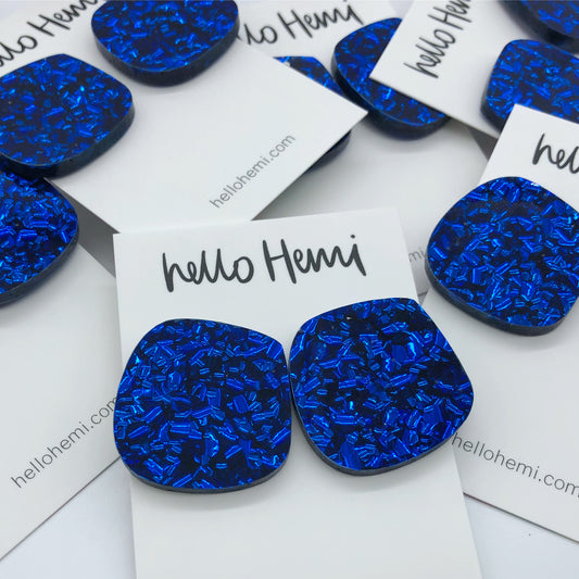 S A L E | S q u a r e s | Electric Blue GLITZ