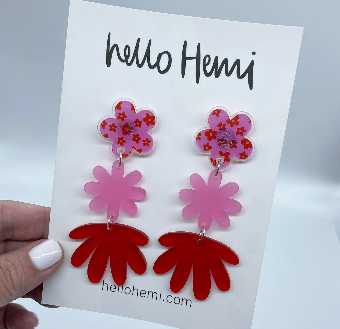 S A L E | F l o w e r C h a i n  | Pink + Red