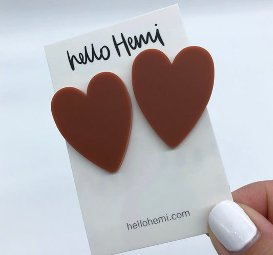 S A L E | T r u e  L O V E  H e a r t s | Matte Rust