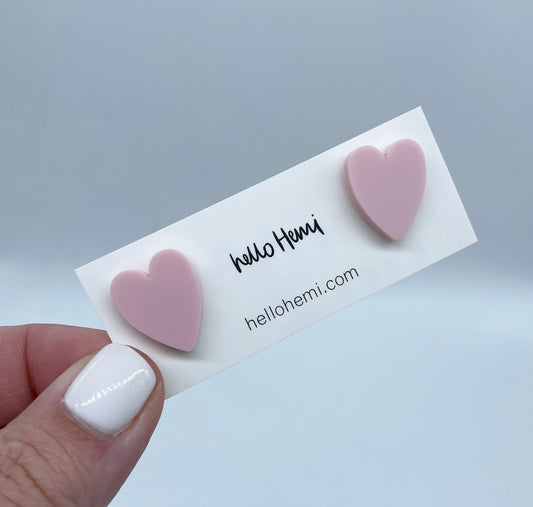 H e a r t s | Matte Pastel Pink
