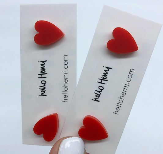 M i n i H e a r t s | Matte Red