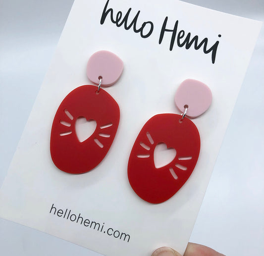 B i g L O V E | Matte Pastel Pink + Matte Red