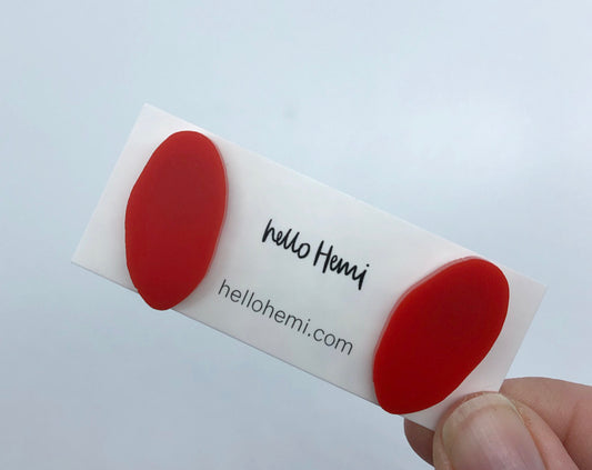 S A L E | O r g a n i c O v a l | Matte Red