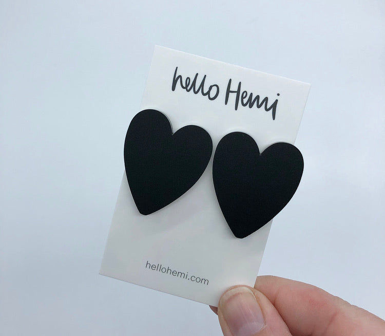 S A L E | T r u e  L O V E  H e a r t s | Matte Black