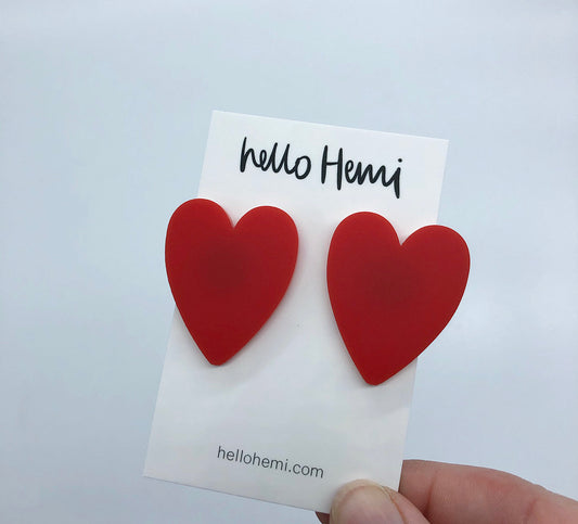 S A L E | T r u e  L O V E  H e a r t s | Matte Red