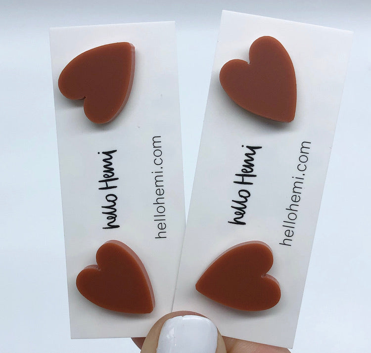 H e a r t s | Matte Rust