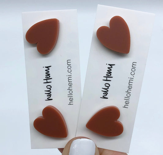 H e a r t s | Matte Rust