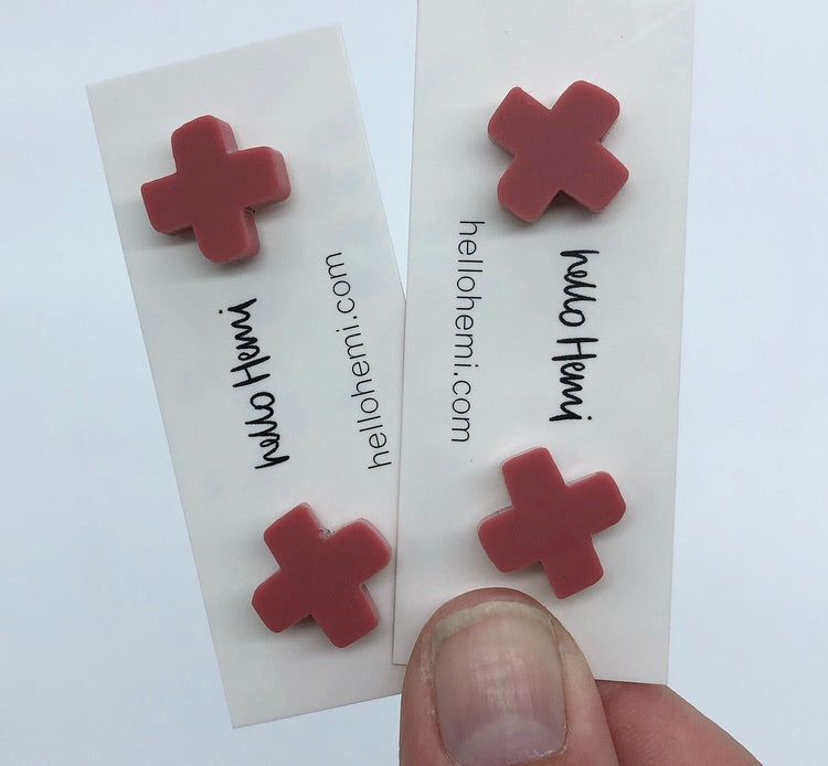 C r o s s e s | Matte Dusty Rose Pink