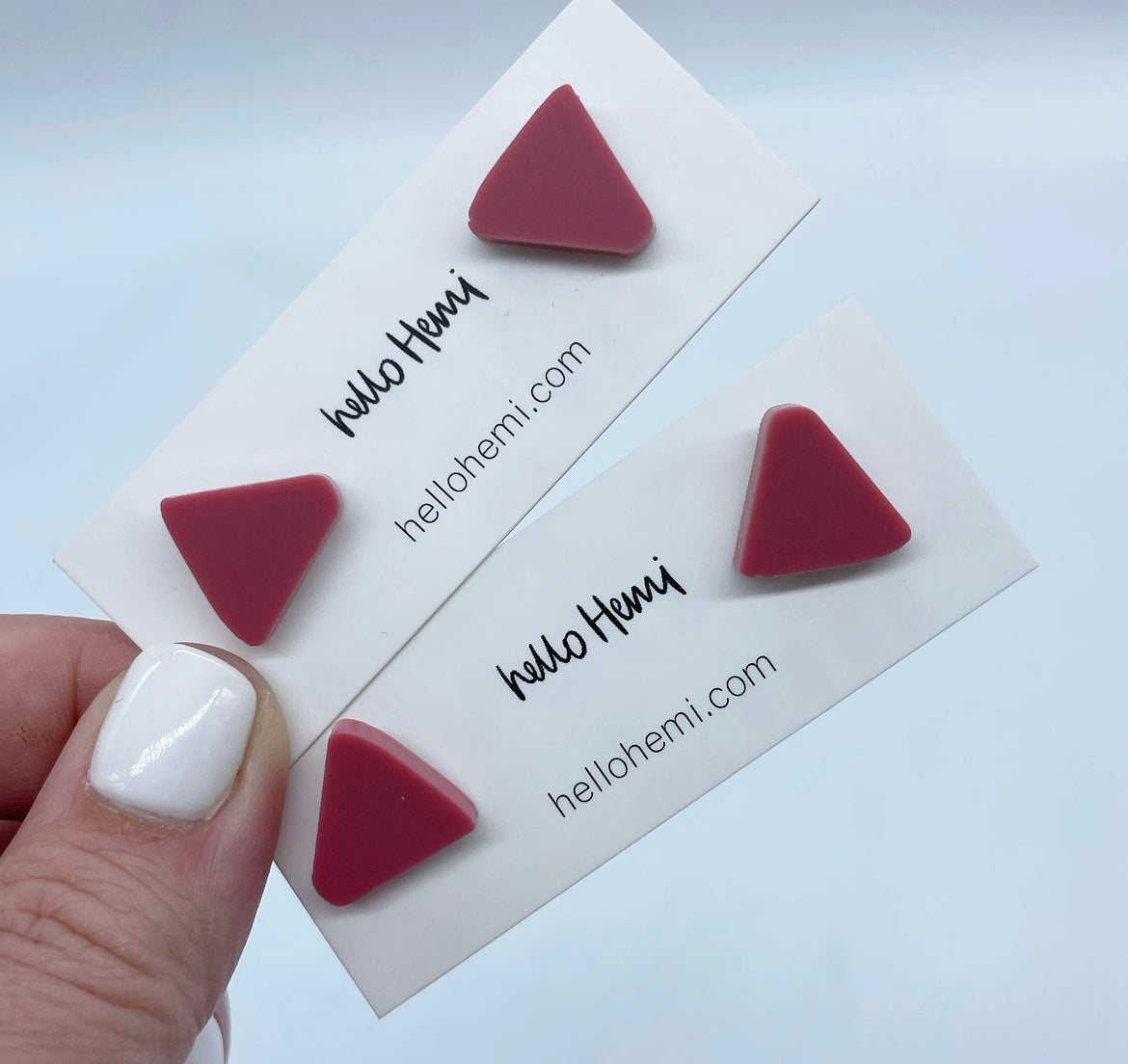 T r i a n g l e s | Matte Dusty Rose Pink