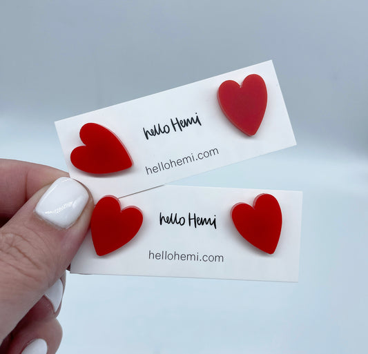 H e a r t s | Matte Red